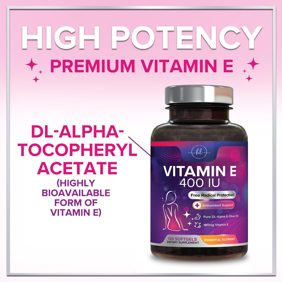 Vitamin E, 400 IU – 120 Count