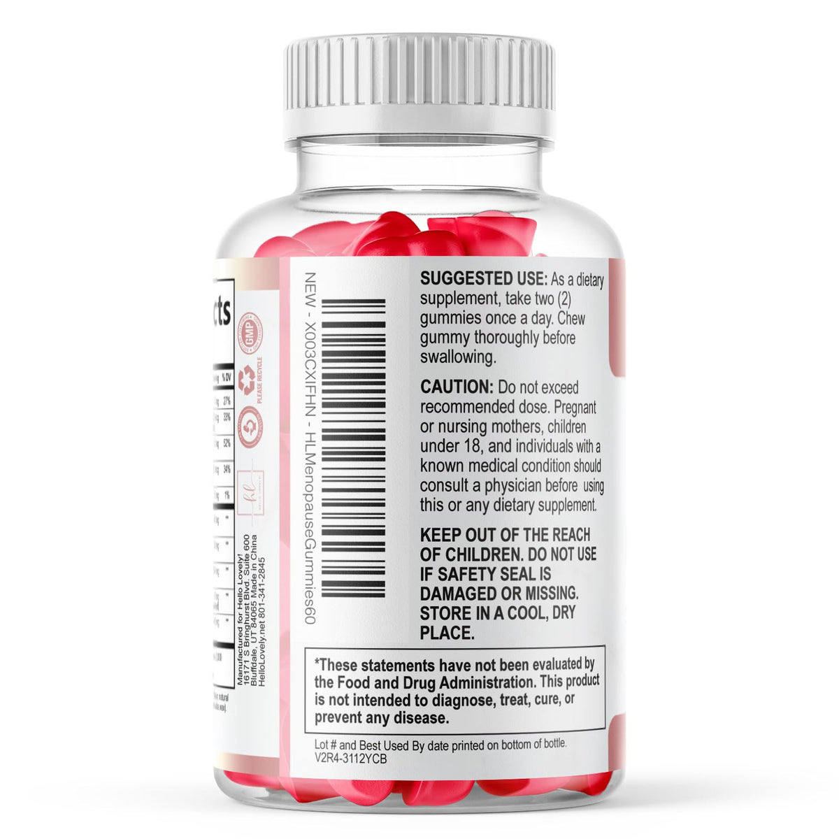 Complete Menopause Support Gummies, Raspberry Pomegranate