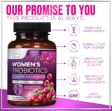 Womens Probiotic, Probiotics for Women 50 Billion CFU, Multi Strains to Support Immune, Digestive with Cranberry for Feminine Vaginal and Urinary Health, Shelf Stable, No Soy Gluten Dairy - 60 Count