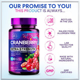 Cranberry Extract + Vitamin C, 25,000 mg Formula – 60 Count