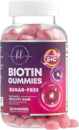 Hair Growth Vitamins Biotin 5000 mcg Supports Women's Thicker Hair, Premium Vegetarian, Non-GMO, Stronger Beautiful Skin & Nails, Lovely Hair Vitamin Supplement - 120 Count