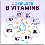 B-Complex with Vitamin C + Folic Acid – 60 Capsules