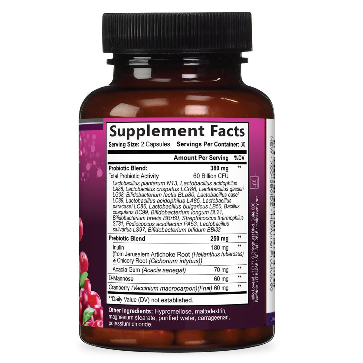 Women’s Probiotic, 50 Billion CFU + Cranberry – 60 Count