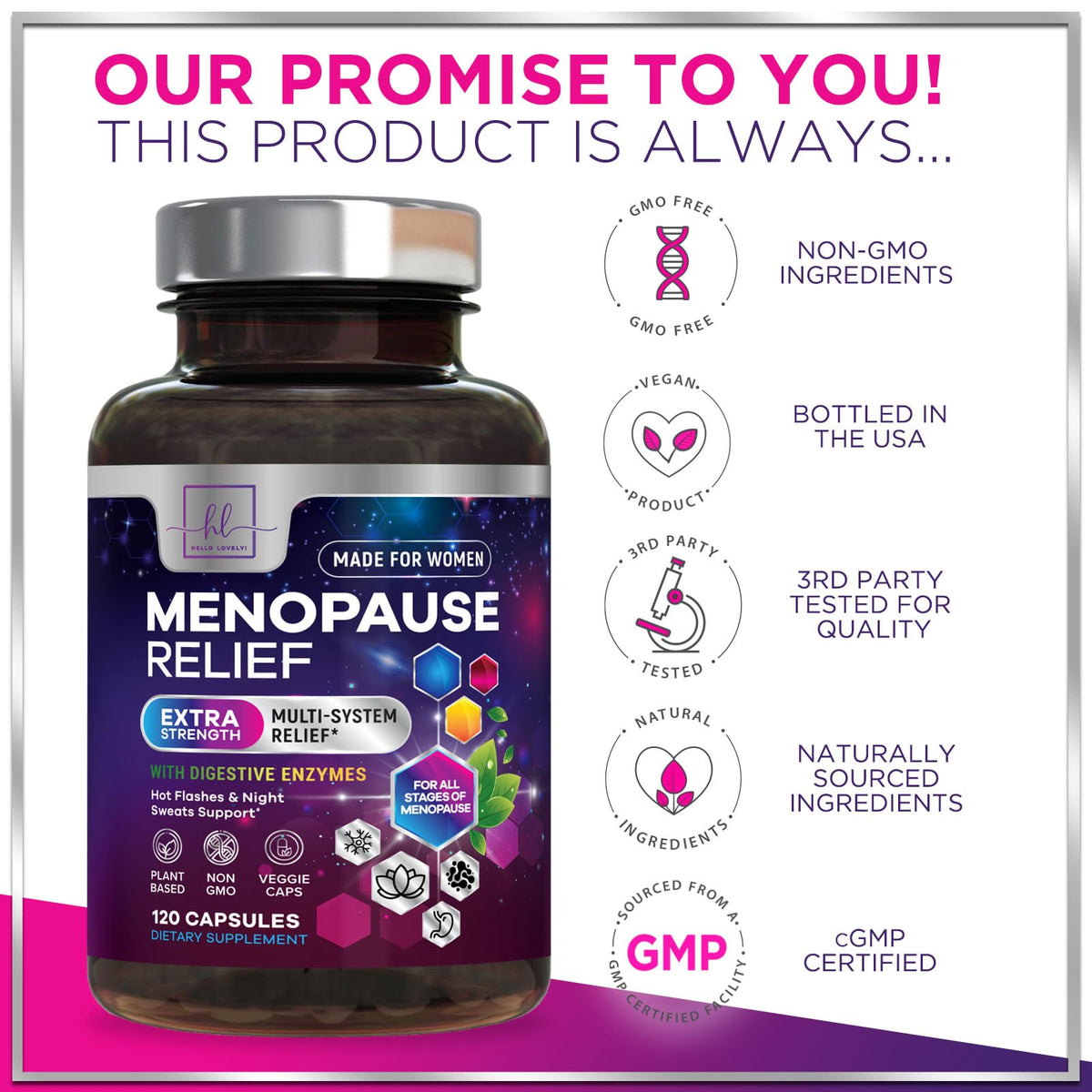 Menopause Probiotic, 8 Billion CFU – 120 Count