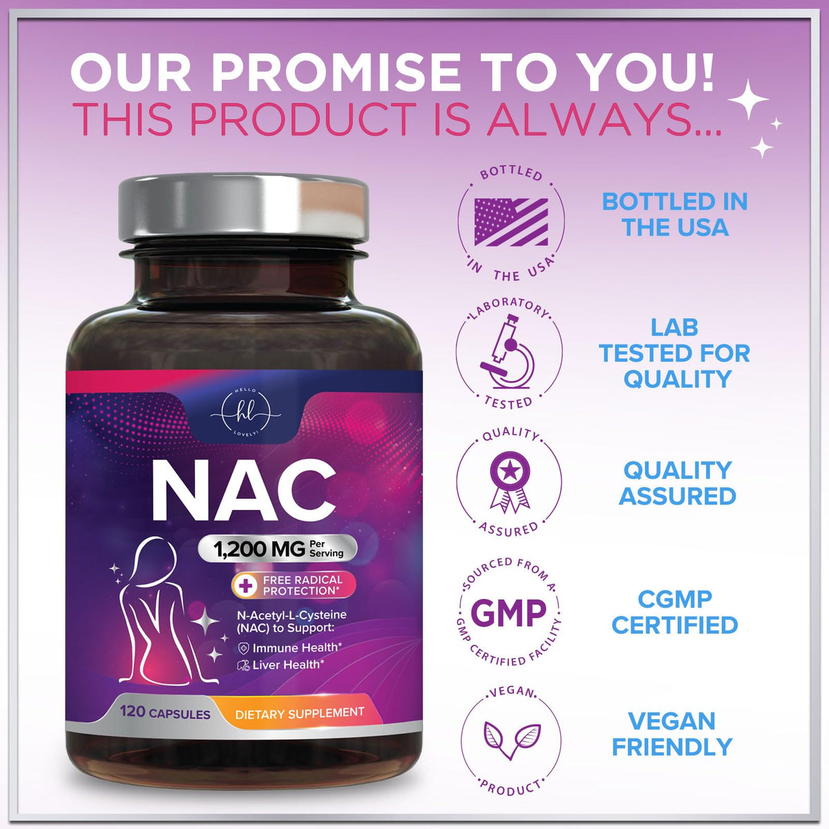 NAC, 1,200 mg – 120 Count