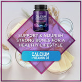 Calcium for Women 1200 mg + 1600 IU Vitamin D3 â€“ 120 Tablets