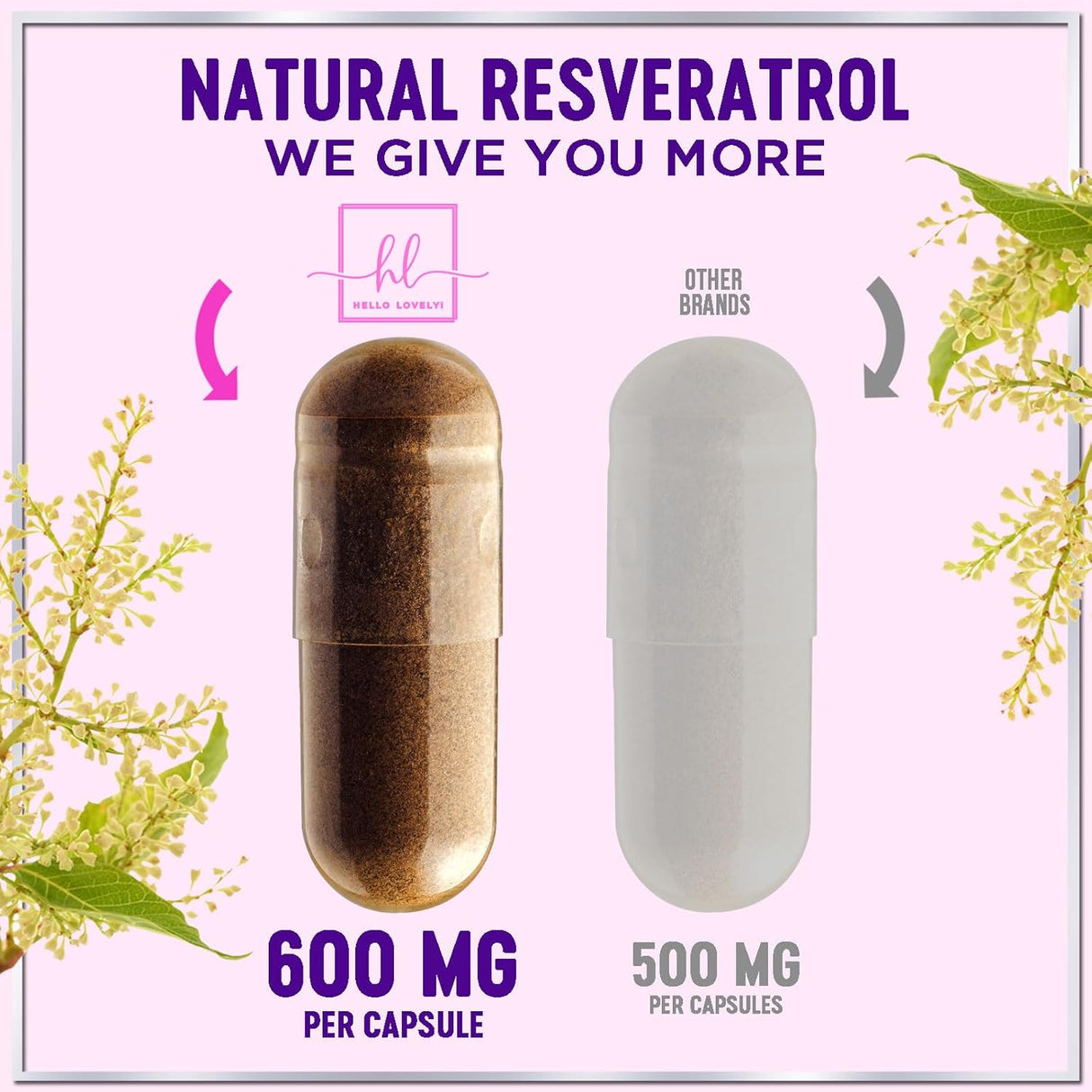 Resveratrol Supplement 1800mg - Extra Strength Antioxidant Complex for Healthy Aging & Immune Support, Heart Health & Cellular Energy Support, Bioavailable Trans-Resveratrol - 60 Vegan Capsules