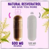 Resveratrol Supplement 1800mg - Extra Strength Antioxidant Complex for Healthy Aging & Immune Support, Heart Health & Cellular Energy Support, Bioavailable Trans-Resveratrol - 60 Vegan Capsules