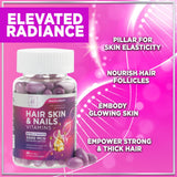 Hair, Skin & Nails Vitamins for Women - Biotin 5000mcg to Support Hair Growth with Argan Oil, Collagen & Hyaluronic Acid, Beautiful, Stronger Skin, Hair & Nails Vitamin Supplement - 60 Softgels