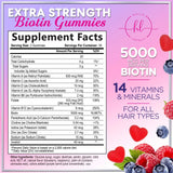 Hair Growth Vitamins Biotin 5000 mcg Supports Women's Thicker Hair, Premium Vegetarian, Non-GMO, Stronger Beautiful Skin & Nails, Lovely Hair Vitamin Supplement - 60 Count