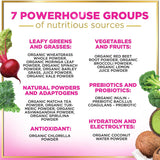 Greens Blend Superfood - Super Greens Powder Smoothie Mix for Energy & Digestive Health Support with Probiotics, Organic Spirulina, Chlorella, Beet Root Powder, Vegan Superfood Powder