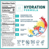 Hydration Electrolytes Powder Packets - Keto & Sugar Free, Liquid Replenisher & Recovery Drink w Real Salt - Feel Revitalized, Non-GMO, Vegan Electrolyte Drink Mix, Strawberry Lemonade - 32 Count