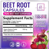Organic Beet Root, 1,300 mg – 120 Capsules