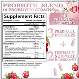Probiotics for Women with Prebiotics - Womens Probiotic for Digestive, Vaginal, Urinary & Immune Health Support, 90 Billion CFU & 16 Diverse Strains, Cranberry & D-Mannose, Non-GMO - 120 Count
