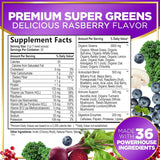 Hello Lovely! Super Greens Powder - Premium Superfood Organic Green & Reds Smoothie Mix - Spirulina, Chlorella, Wheat Grass, Digestive Enzymes & Antioxidant Supplement, Vegan, Non-GMO