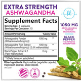 Ashwagandha 2,100 mg - Ashwagandha Supplements for Women in Veggie Capsules with Powder & Root Extract, Black Pepper for High Absorption, Plant Based, Non-GMO, Bottled in the USA - 60 Veggie Capsules