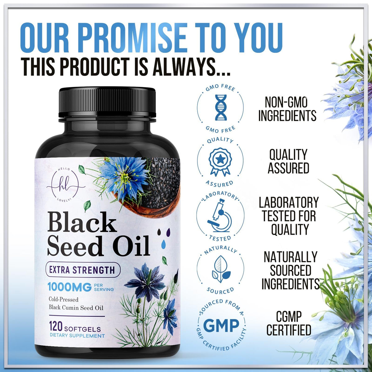 Black Seed Oil, 1,000 mg – 120 Count