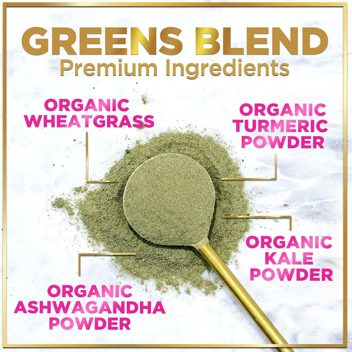 Greens Blend Superfood - Super Greens Powder Smoothie Mix for Energy & Digestive Health Support with Probiotics, Organic Spirulina, Chlorella, Beet Root Powder, Vegan Superfood Powder