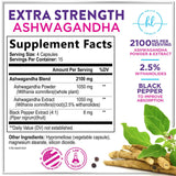 Ashwagandha with Black Pepper, 2,100 mg – 60 Count