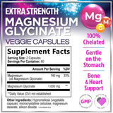 Magnesium Glycinate 1000mg | High Absorption | Chelated to Support Bone, Muscle, Nerves & Heart Health | Natural Sleep & Stress Support Women & Men | Vegan, Gluten & Soy Free, Non-GMO | 120 Capsules