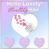 Hello Lovely Hair Vitamins Gummies with Biotin 5000 mcg Vitamin E & C Support Hair Growth, Premium Vegetarian, Non-GMO, for Stronger, Beautiful Hair & Nails, Red Berry Supplement