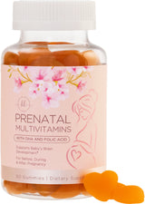 Prenatal Multivitamin Gummy w/ Folic Acid + DHA, Prenatal Vitamins with Omega 3, Vitamins B6, B12, C, D3 & Folate for Pregnancy Support, Prenatal Gummies for Women, Non-GMO Gluten Free