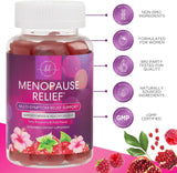 Menopause Supplements for Women - Menopause Relief Gummies, Natural Hot Flash and Night Sweats Support - Energy and Mood Support Supplement, Tasty Raspberry Pomegranate Flavored